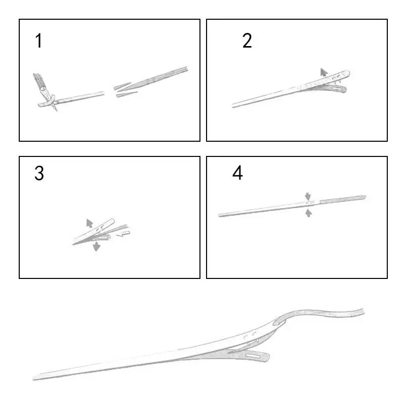 강철 이중 구멍 가죽 로프 레이스 바늘, DIY 가죽 바느질 공예 도구, 가죽 키트 도구, 손 바느질 바늘, 56mm, 5 피스
