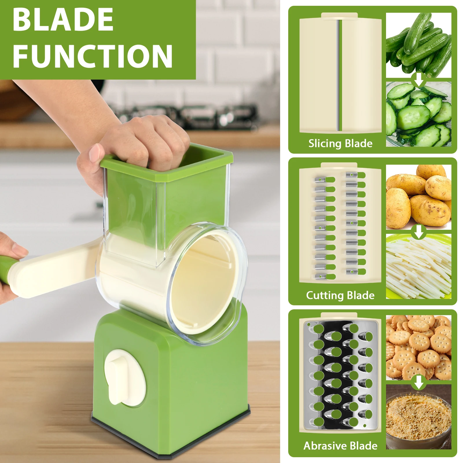 Electric Cheese Grater Detachable Electric Salad Maker Vegetable Cutter  Vegetable Slicer BPA-Free Potato Scrubber Shredder - AliExpress