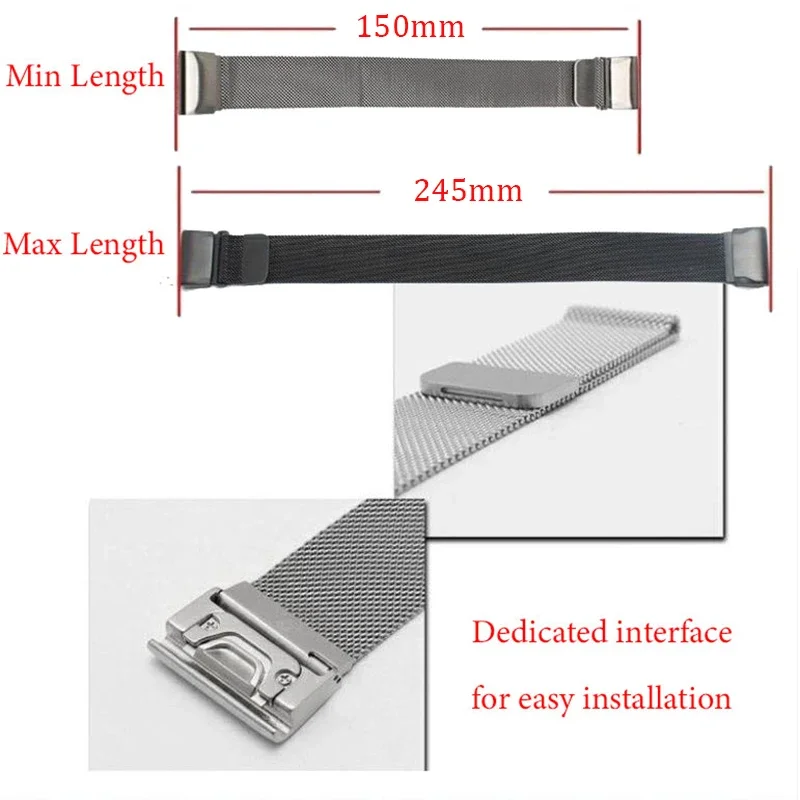 Magnetic Loop Band Metal Strap - Quick Fit Bracelet