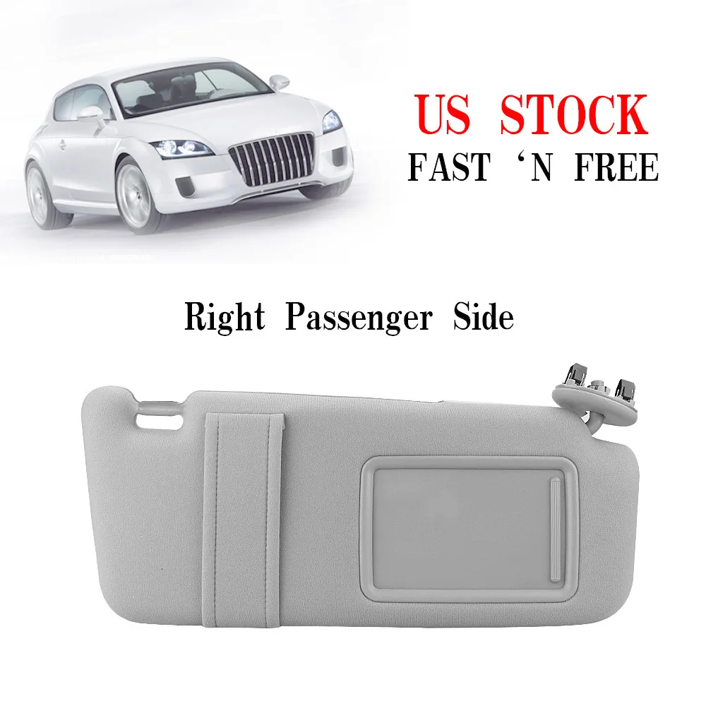 Gray Sun Visor For Toyota Camry 2007 2011 Non Vanity Lamp LHD Car Right