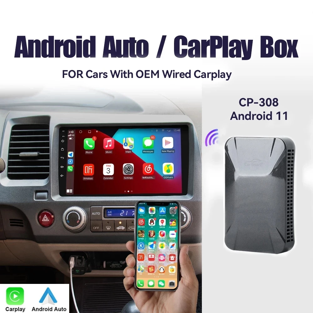 4gwireless Android Auto Carplay Ai Box Android11 Tv Box Hdmi Port