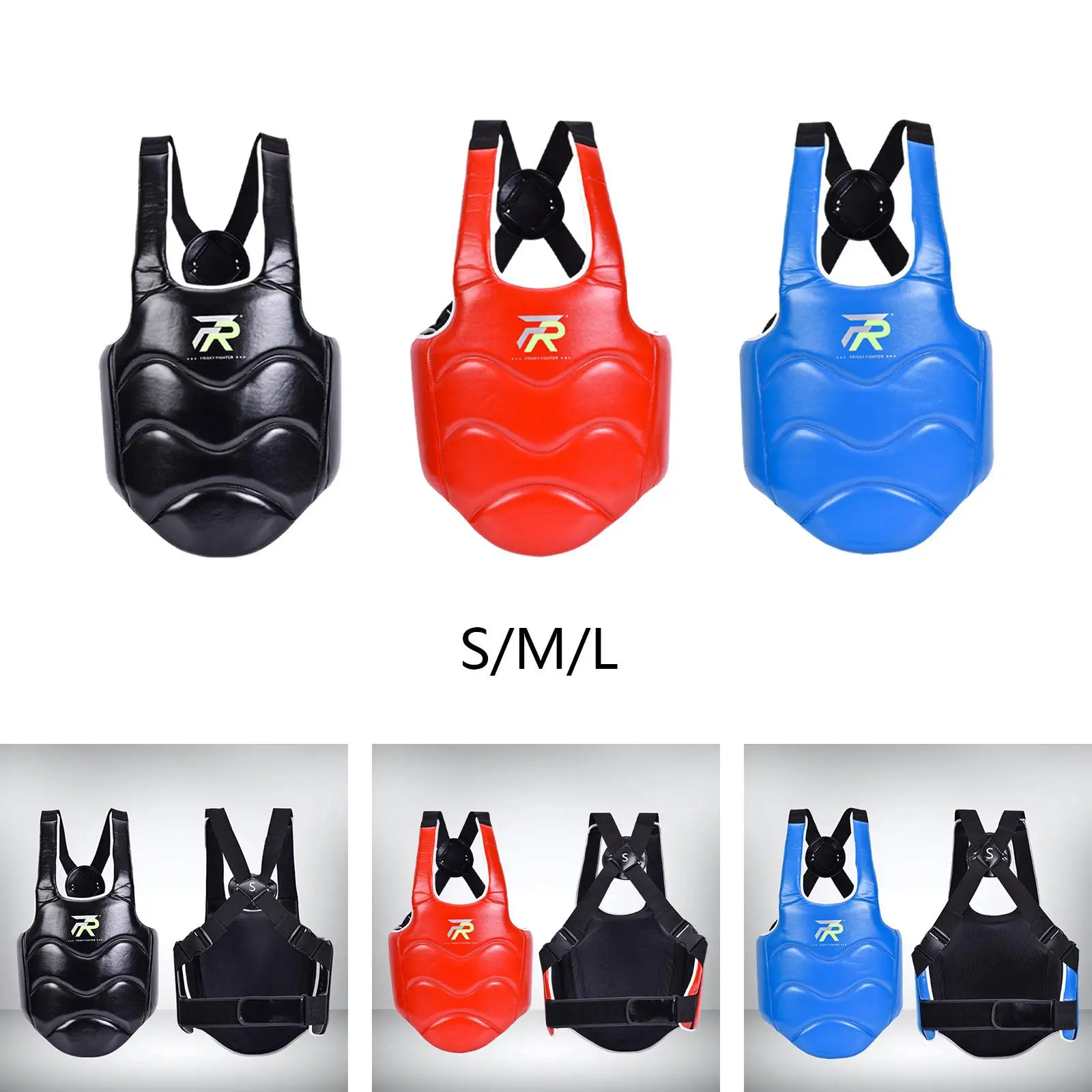 Karate Chest Guard Protective Gear Protection Taekwondo Protector for Muay Thai Kickboxing Sanda Martial Arts Sparring Training