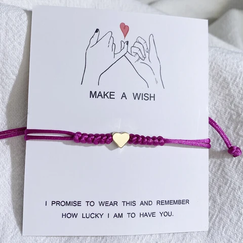 heart bracelet Handmade Love Heart Charm Bracelet Red Rope Thread String Bracelets For Men Women Couples bracelet jewelry