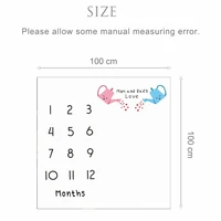 Baby Milestone Photo Props Background Blankets Play Mat Calendar Boy Girl Newborn Photography Props Cloth Photo Accessories 6