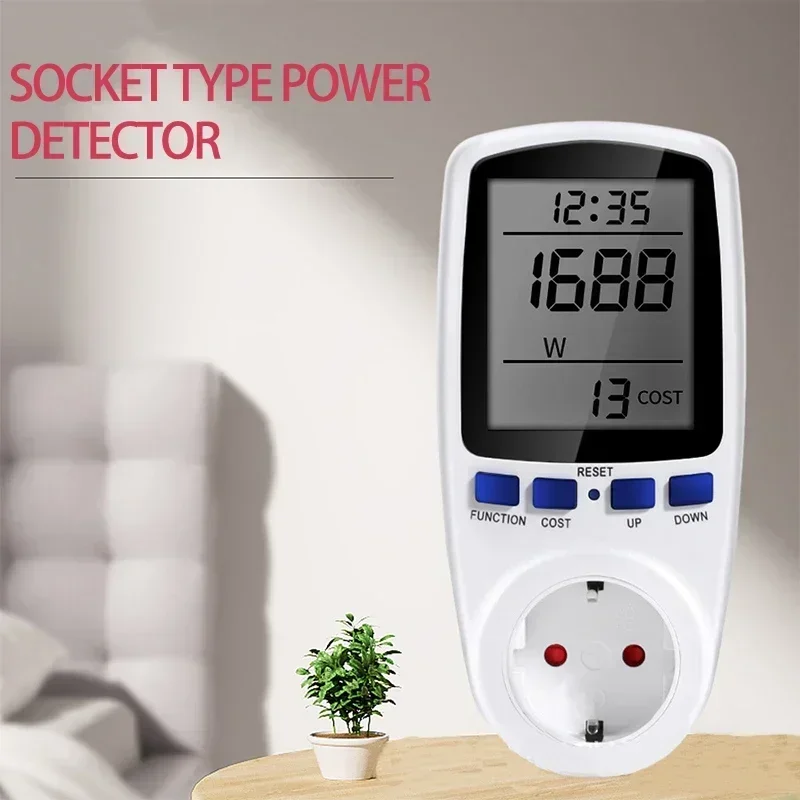 

Analyzer EU Fees Digital Electricity Socket AC Meter Consumption Kwh Watt Monitor Power Energy Wattmeter Plug Voltage