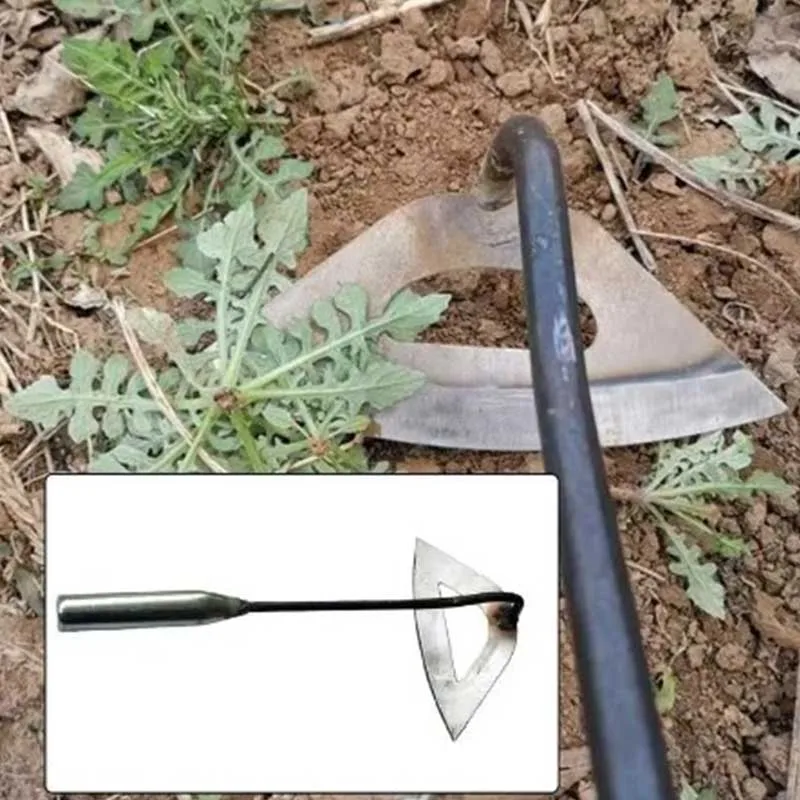 All-steel Hardened Hollow Hoe, Handheld Weeding Rake, Planting Vegetable Farm Garden Agriculture Tool Weeding Accessories