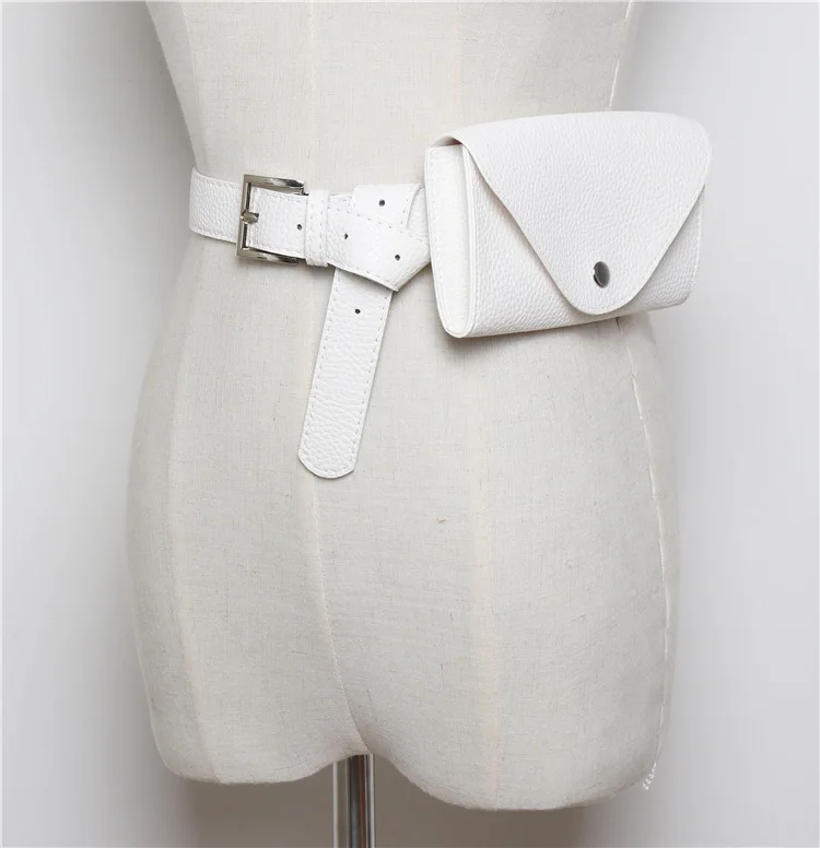 Waist Bag PU Leather Fanny Pack Femal Belt Phone Pouch Small Chest Pack Bags Vintage Women Belt Messenger Bags