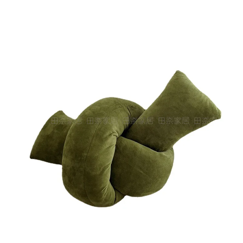 MOMO Ins Scandinavian Twisted Knot Pillow Shaped Knot Waist Pillow Soft Sofa Cushion Sleeping Pillow Bedside Bolster Pillow 5