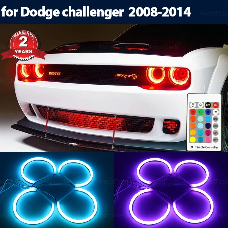 Rgb 16 Colori Cotton Light Led Angel Eye Halo Kit Per Dodge Challenger 2008-2014 Demon Eye