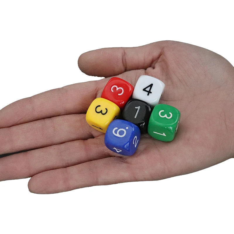 10PCS 16MM Game Dice Numbered 1-6 Math Manipulative Cubes Learning Activities Montessori Materials Educational