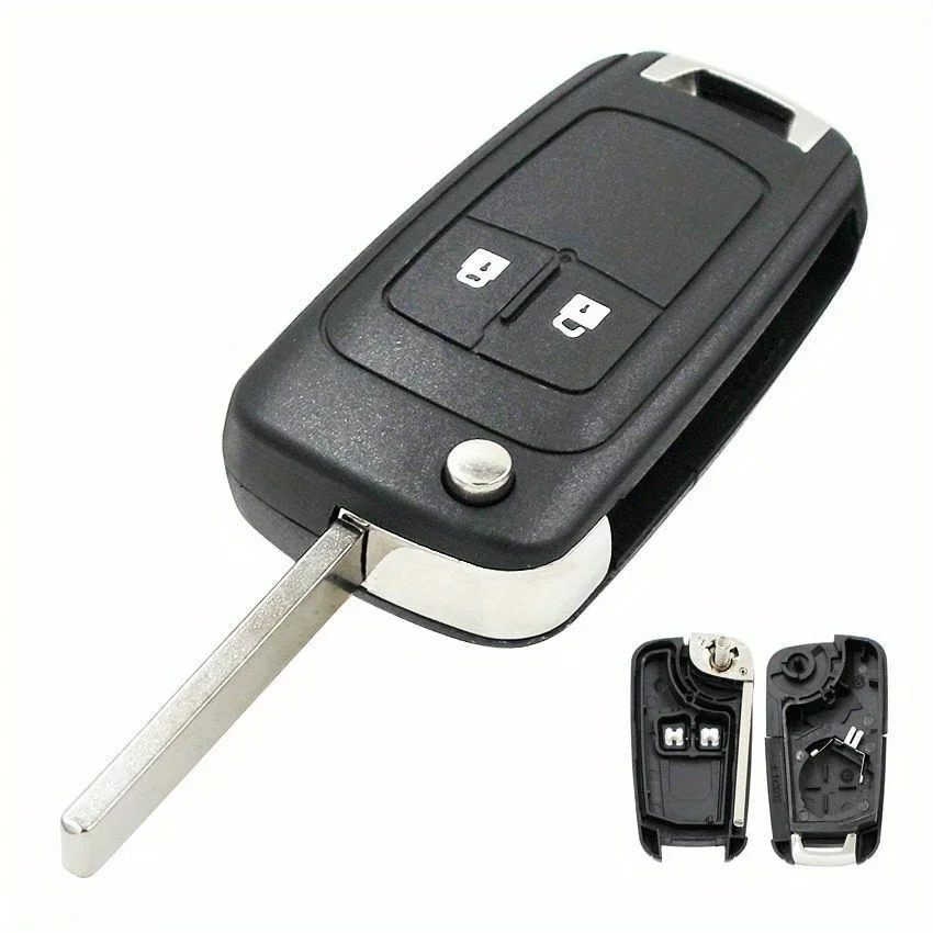 2 Custodie Per Chiave Auto Con 2 Pulsanti – Ricambio Telecomando Per Chevrolet, Opel, Vauxhall Astra, Insignia (Senza Elettronica)