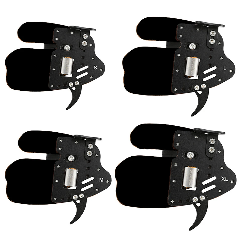 Onglet De Tir à L'arc SF – Protection Doigt Cuir, Droitier, Réglable (neuf)