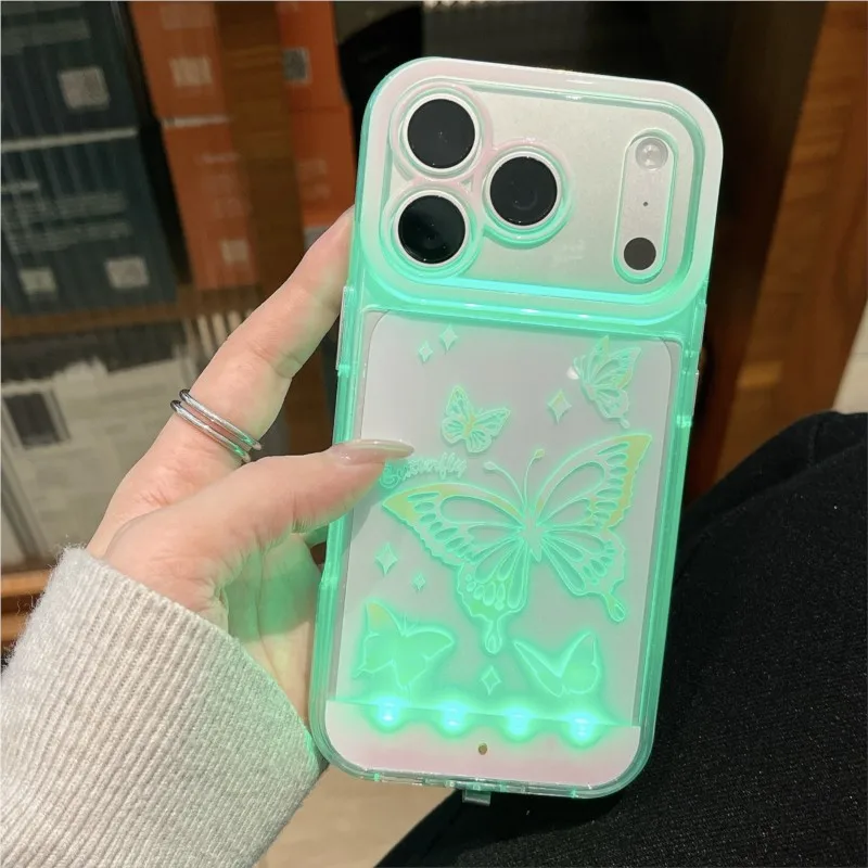 Luminous Butterfly Flash Phone Case - Stylish Fashion Cover