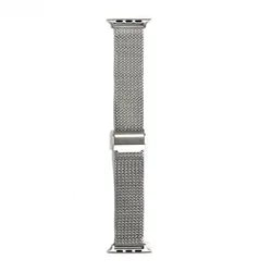 Premium Milanese Mesh Stainless Steel Watch Strap with Dual Safety Clasp - Adjustable Replacement Band - 46mm - S10  44 45 49mm (Silver)