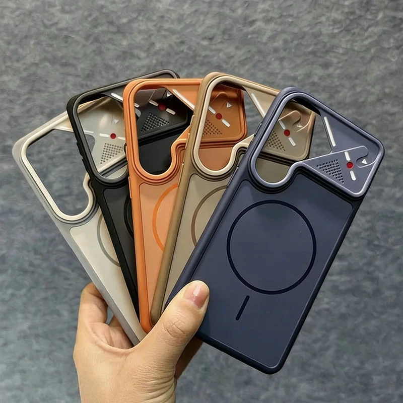 Deluxe Magnetic Phone Case with Heat Dissipation and Wireless Charging Compatibility