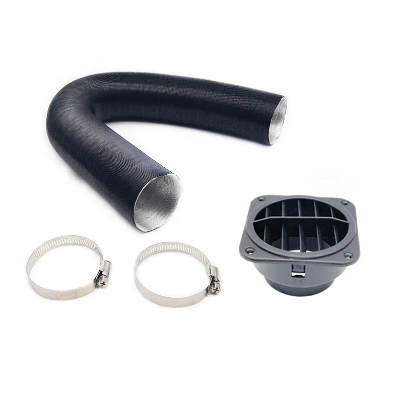 60mm 75mm Car Auto Heater Pipe Duct T Piece Warm Air Outlet Vent Hose Clips Set For Parking Diesel Heater Webasto Eberspacher