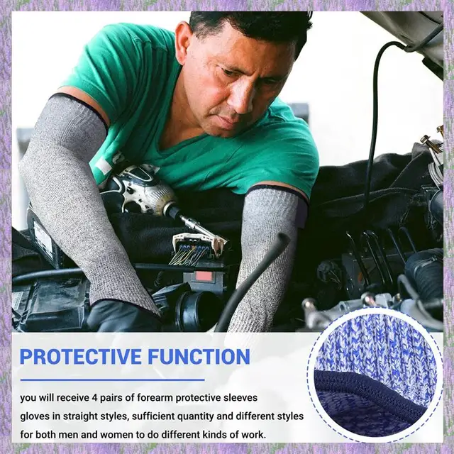 2025 New-4 Pair Cut And Burn Resistant Sleeves Arm Protection Sleeves Forearm Protectors For Thin Skin And Bruising 30Cm 1
