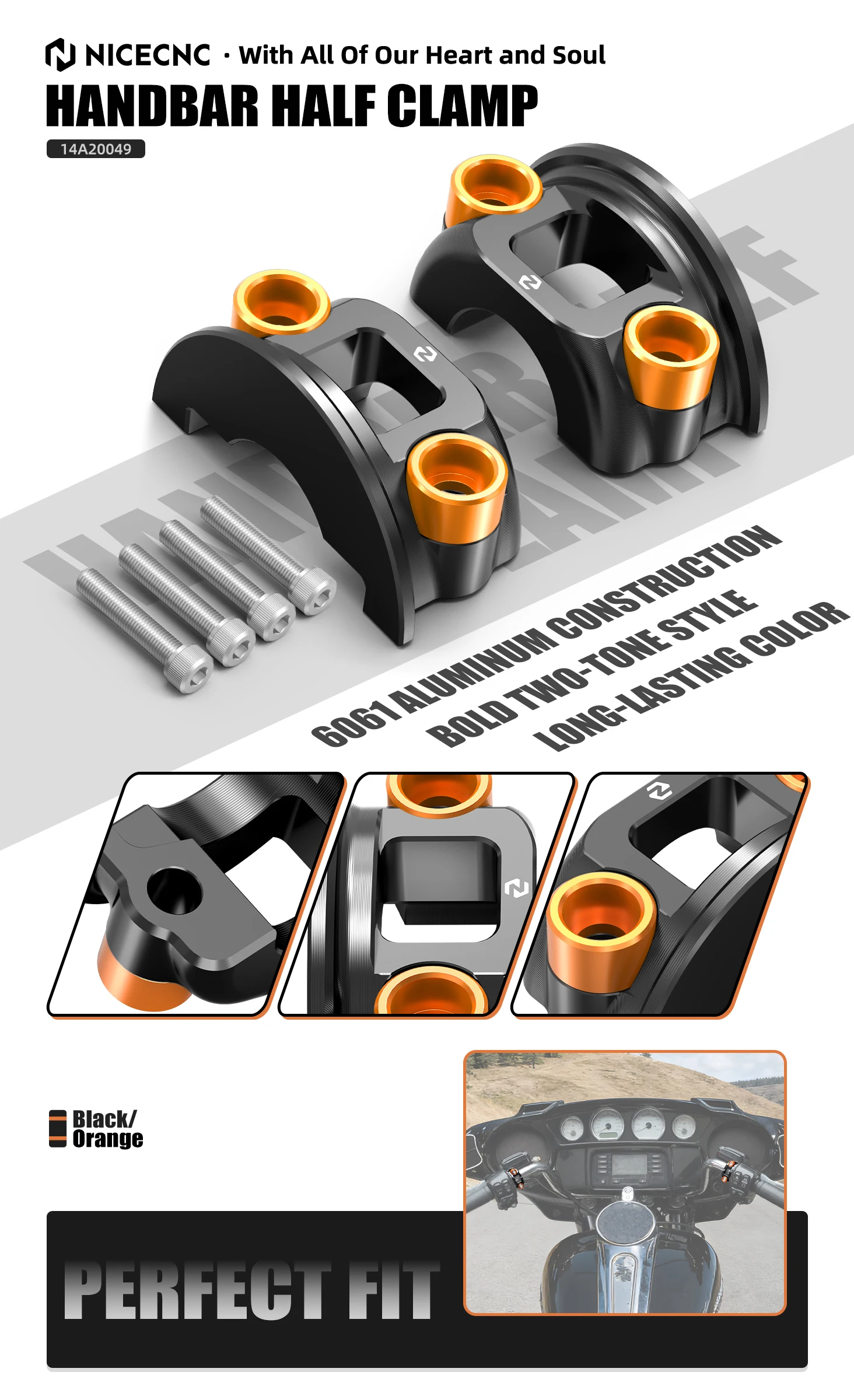 Für Harley Dyna Street Bob FXDB 2006-2017 1-Zoll Brems- und Kupplungshalterung Halbklemme Low Rider FXDL Super Glide FXD Fat Bob FXDF Wide Glide – Detail 1