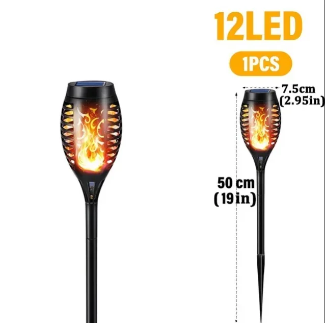 12LED الشمسية لهب الشعلة ضوء الخفقان ضوء مقاوم للم...