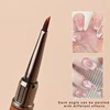 Nail brush with flat round head, large flat head，large round head,  triangular color painting, light therapy pen with cover 5