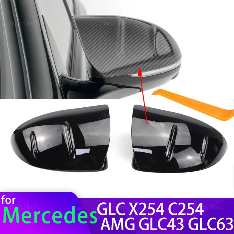 

for Mercedes-Benz GLC X254 C254 200 300 350 400 GLC43 GLC63 43 63 2023-2025 Rear View Mirrors Case Trim Holder Car Accessories