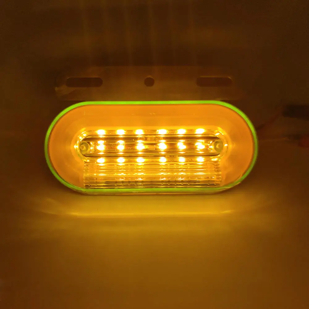 12pcs 12V/24V LED Car Truck Side Marker Lights Car External Lights Signal Indicator Lamp Warning Tail Light 3Modes Trailer Lorry