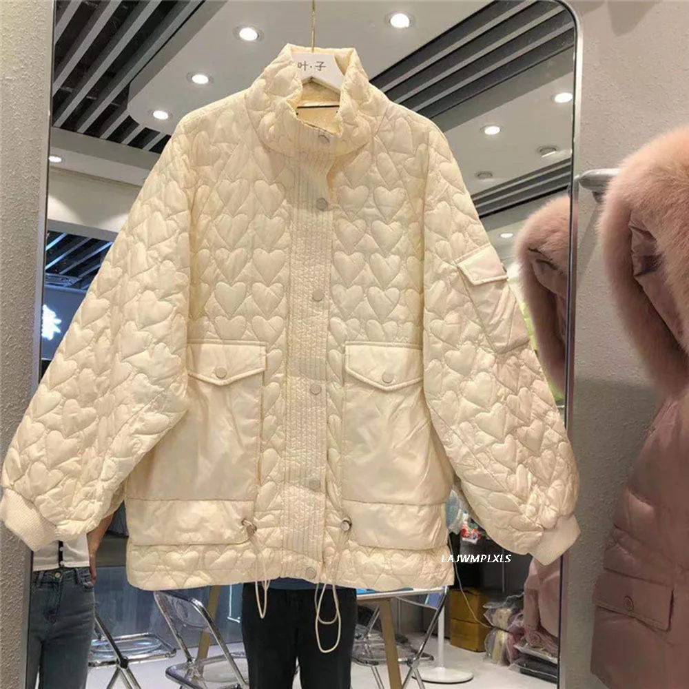 

Женская теплая куртка на пуговицах, с воротником-стойкой