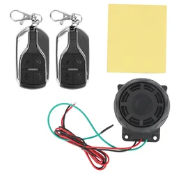 Enhanced Motorcycle Theft Protection Alarm System with Dual Remote Control (Black)