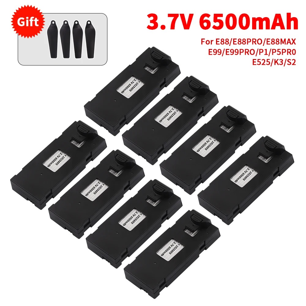 3.7V 6500Mah RC Drone Battery Accessory For E88 E88PRO E99 P1 K3 LsE525 E525 PRO Mini Uav Drone Battery Special Rc Parts power tool battery rechargeable lithium batteries rechargeable nickel zinc batteries rechargeable nickel metal hydride batteries disposable alkaline batteries