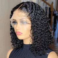 Perruque sans colle, bouclée crépue, avec dentelle frontale, en cheveux humains, prête à porter, effet mouillé et ondulé, perruque Water Wave en cheveux humains pour femmes 3