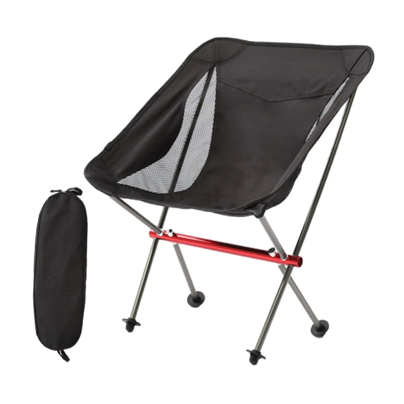 Folding Camping Chair Portable Folding Chair Foldable Aluminum Alloy Structure Outdoor Moon Chair Beach Chair for Picnics BBQ