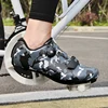 Men's Cycling Shoes Road Single Buckle SPD Cycling Shoes Outdoor Road Camouflage Breathable Road Racing Cycling Sports Shoes 6