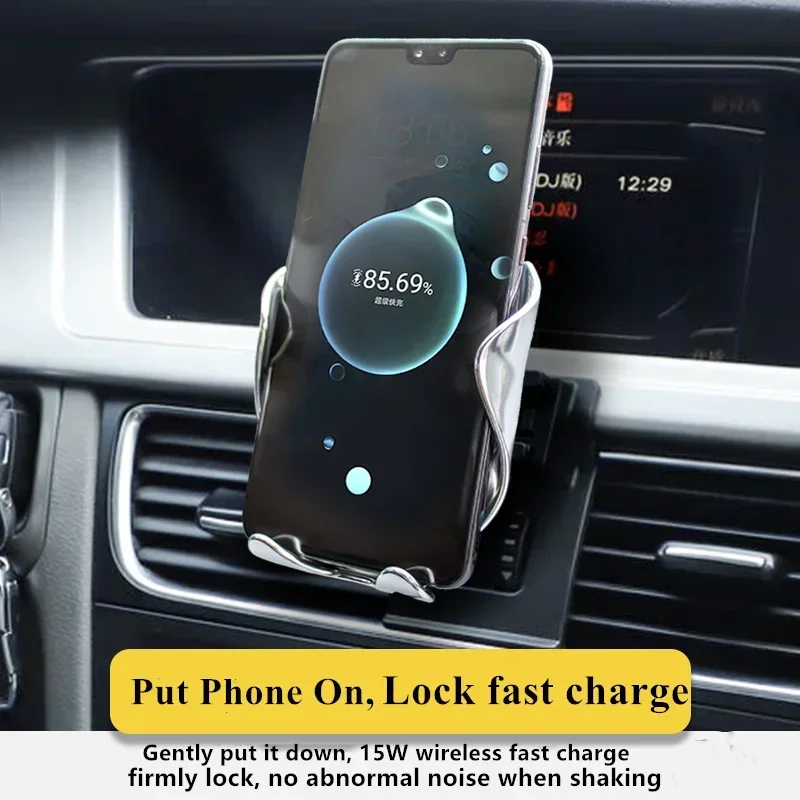 2009- For Audi A5 Phone Holder Wireless Charger Car Cell Mobile Phones Mount Navigation Bracket GPS Support 360 Rotating