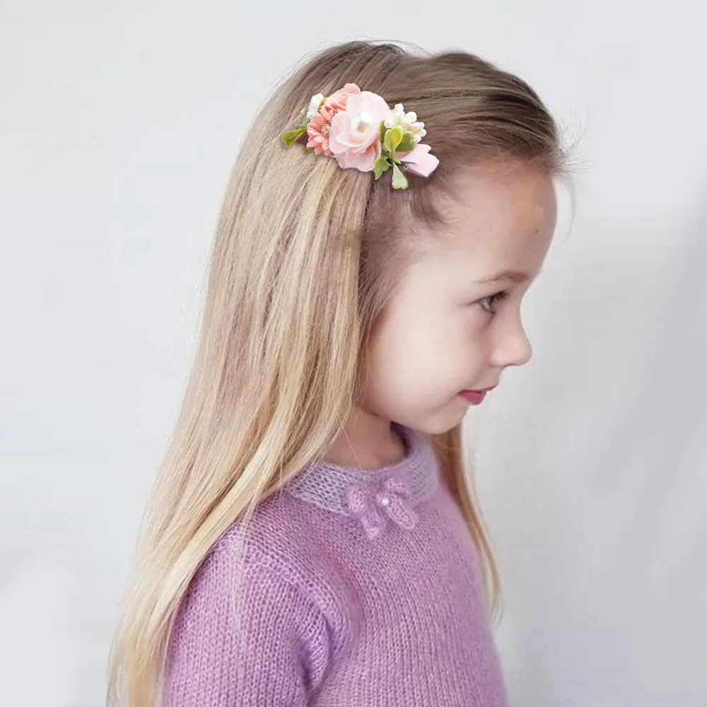 Baby Accessories Princess Flower Hairpins for Baby and Little Girl Imitation Headdress Kids Princess Hair Accessories 3 Pcs Set hair accessories