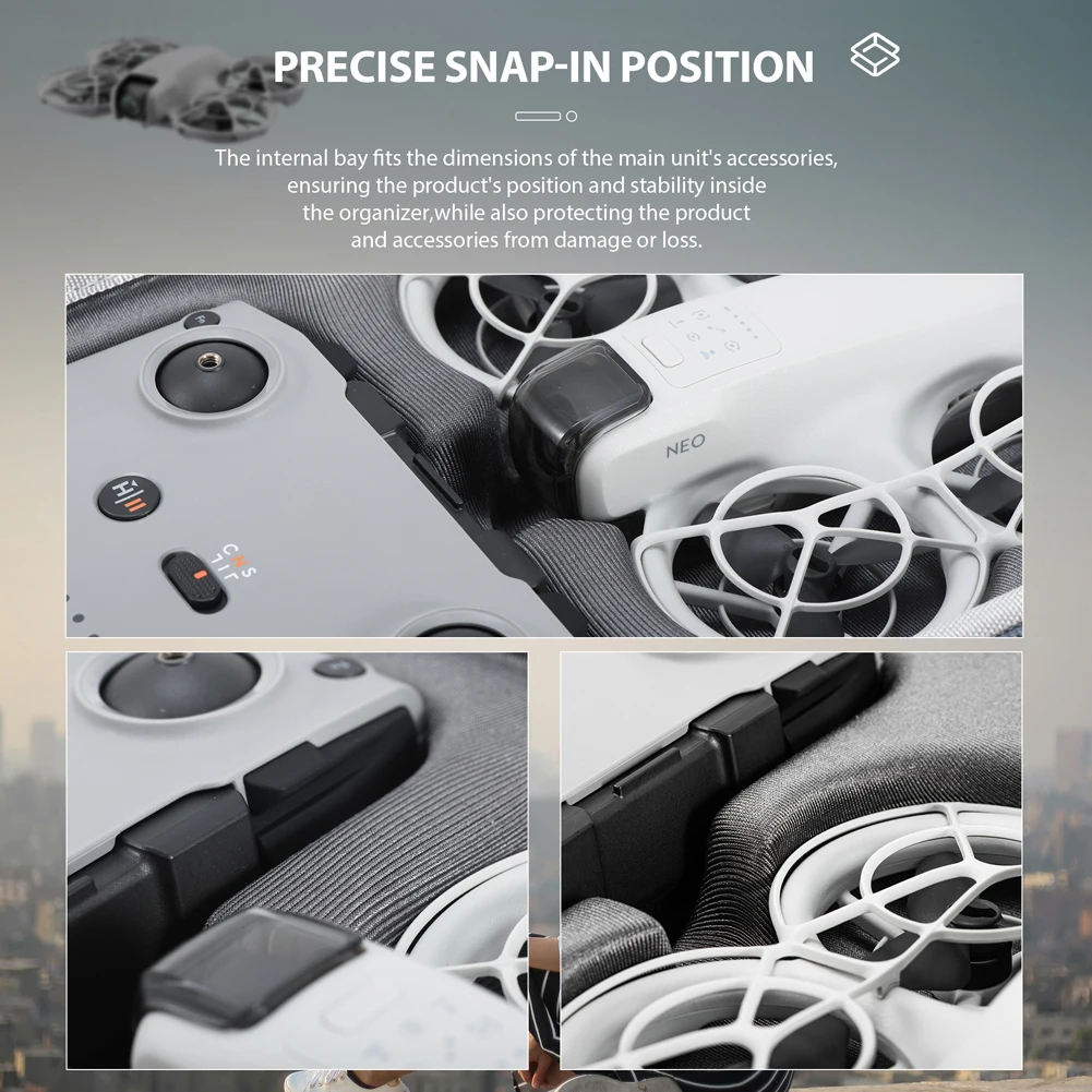 Sac de transport étanche pour drone DJI Neo - Gris clair