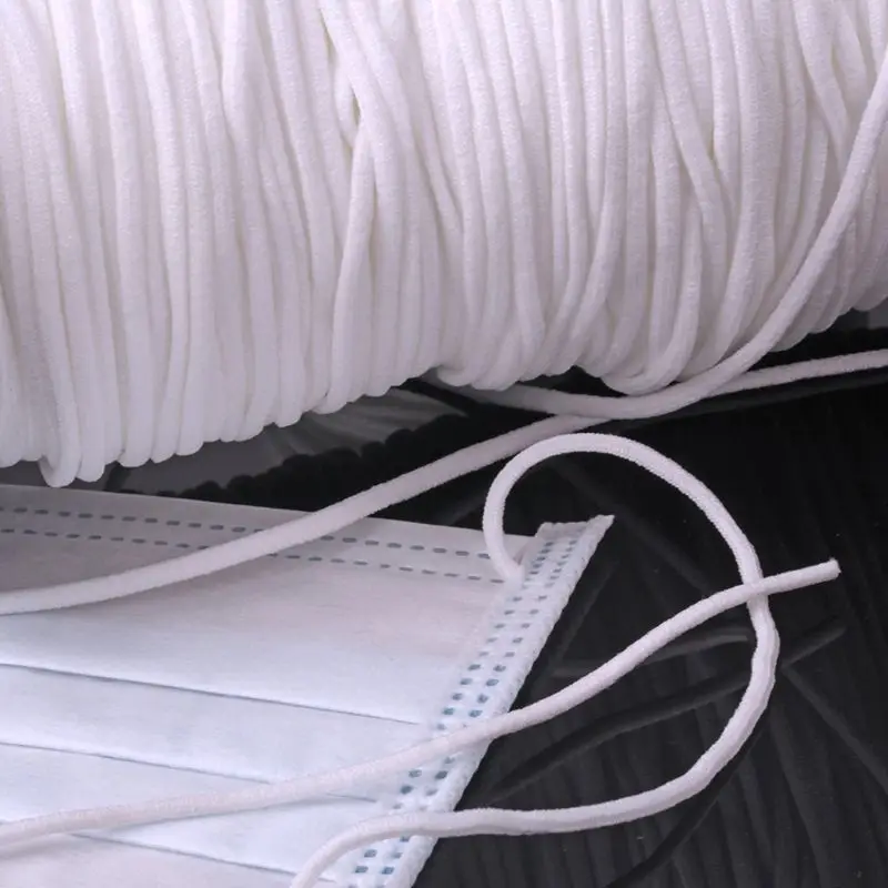 

Плетеная эластичная лента длиной 240, ширина 0,1 дюйма, белая, 250 грамм, эластичный шнур, тяжелая эластичная трикотажная для