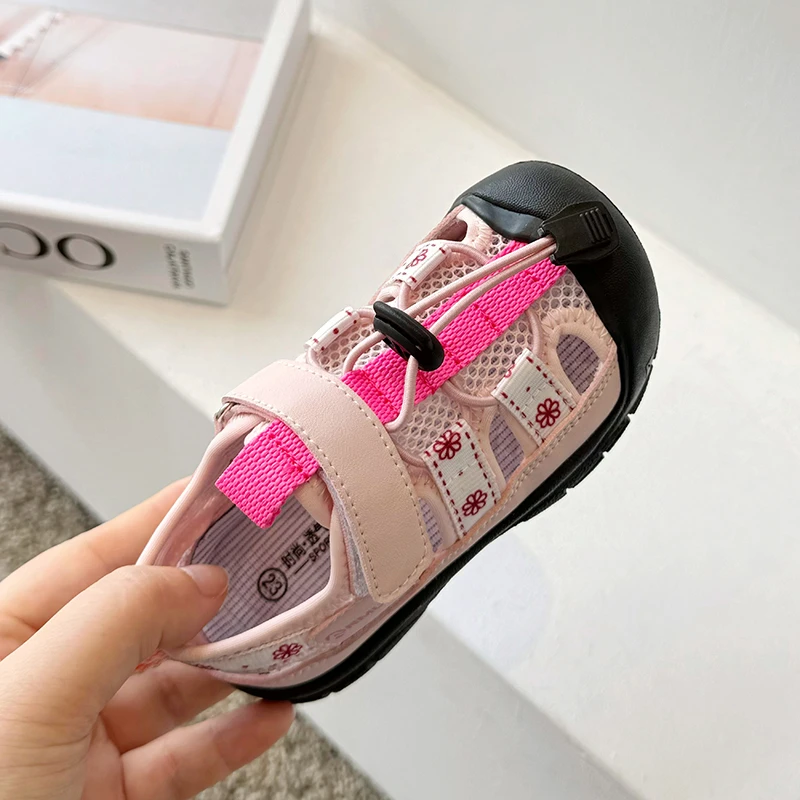 Children Sport Sandals Baby Soft Breathable Beach Sandals Summer Boys Girls Hollow Cool Running Shoes Kids Buckle