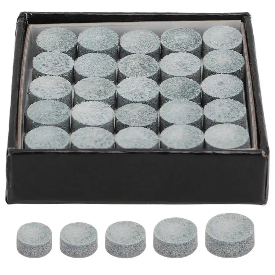 50pcs Billiard Stick Tip Pool Tips Good Elasticity Leather Material For Billiard Use Replacement Parts Set billiard tips