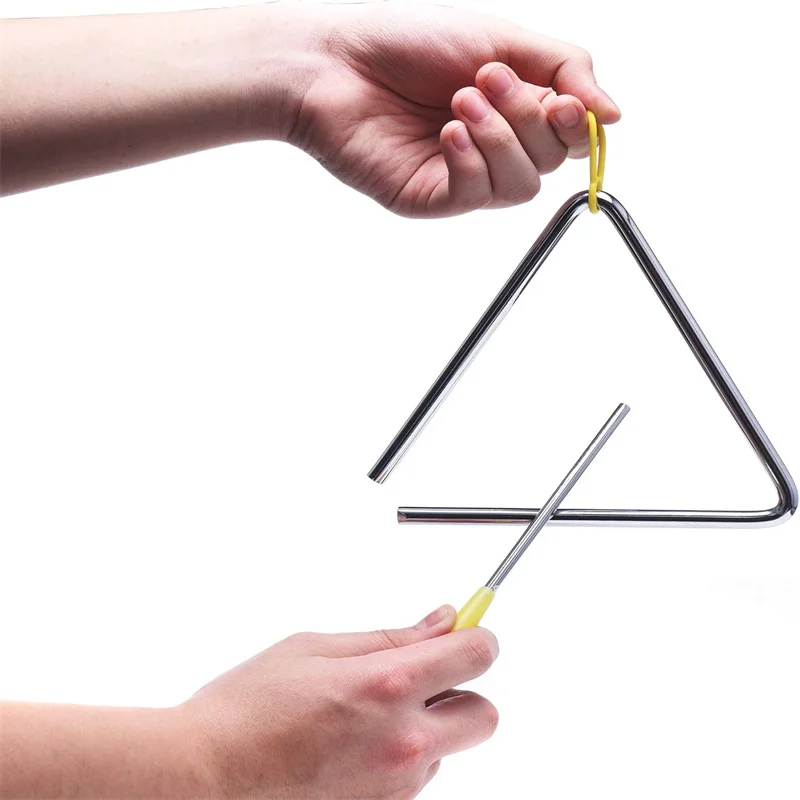 Musical Triangle 1Pc 4/6 inch Triangle Orff Band Percussion Educational for Children