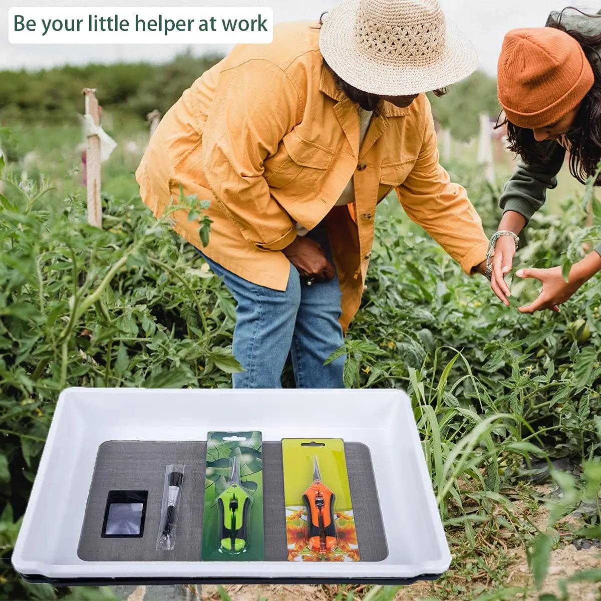 Naturehydro Trimming Tray with Dry Sift Tools Trim Bin for Pollen and Herbs with Screen 2-in-1 Herb Sifter 150 Micron Screen