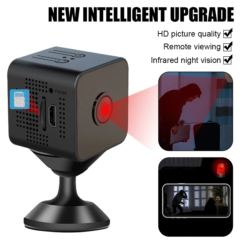 X6 미니 와이파이 IP 카메라, HD 1080P 무선 보안 감시 마이크로 캠, 나이트 비전, 스마트 홈 스포츠 모니터, 내장