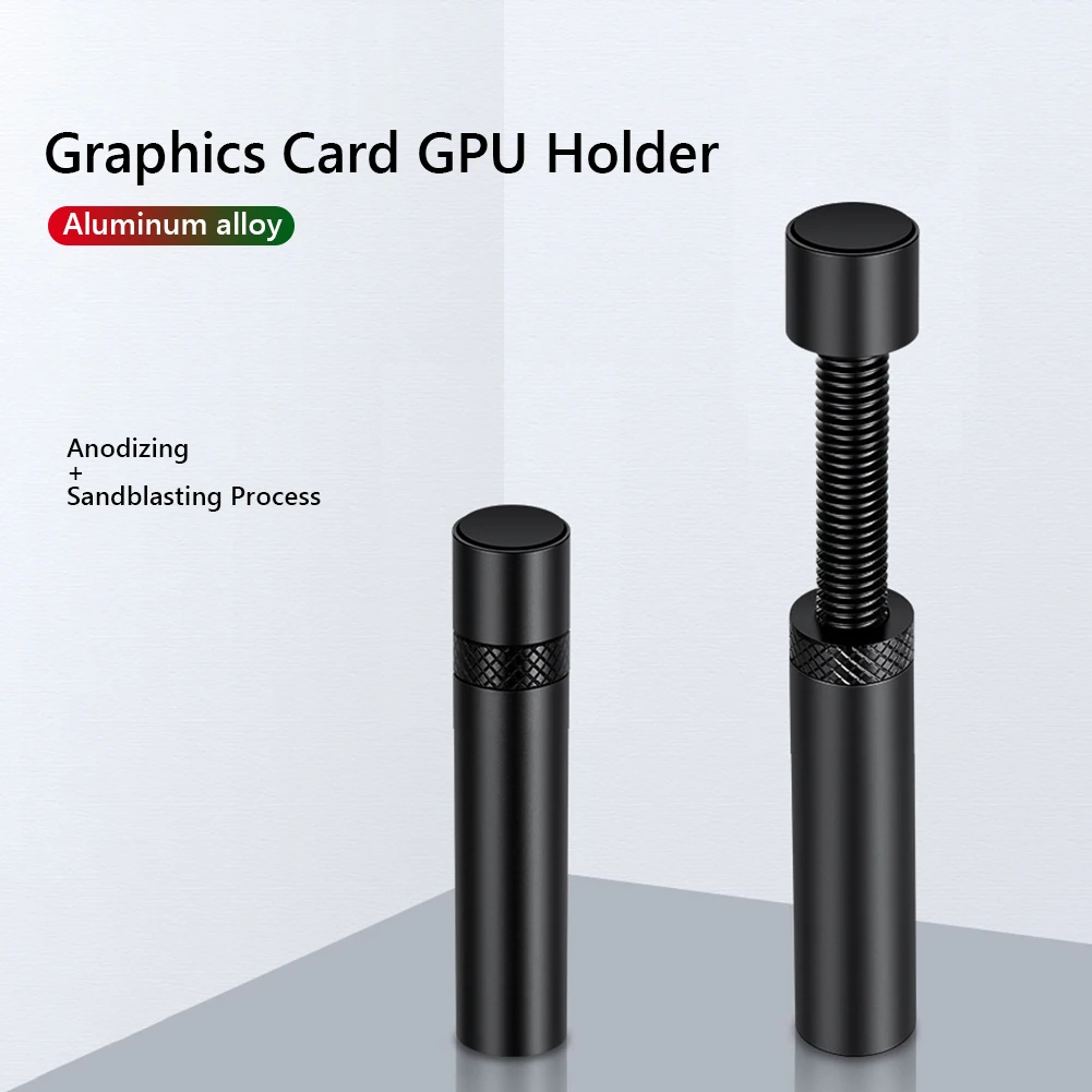 Graphics Card Holder GPU Stand GPU Bracket Aluminum Alloy ARGB Graphics Card GPU Holder Magnetic Telescopic Rotary Screw Vertical Video Card Support for Atx/m-atx/itx Case