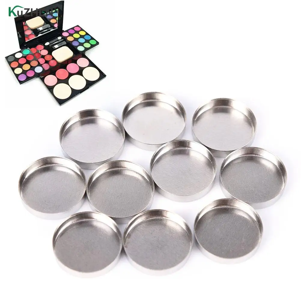 10pcs dia 10mm Empty Aluminum Cases Pans For Eyeshadow Eye Shadow 15mm Round Eyeshadow Palette