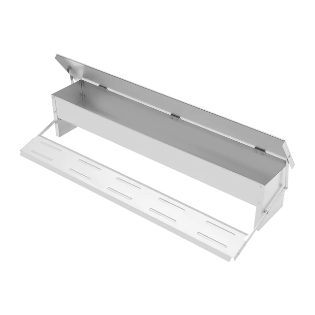 Automatic Galvanized Feeder, 22lbs Automatic Chicken Feeder w/Weatherproof Lid Large Capacity Poultry Feeders Treadle