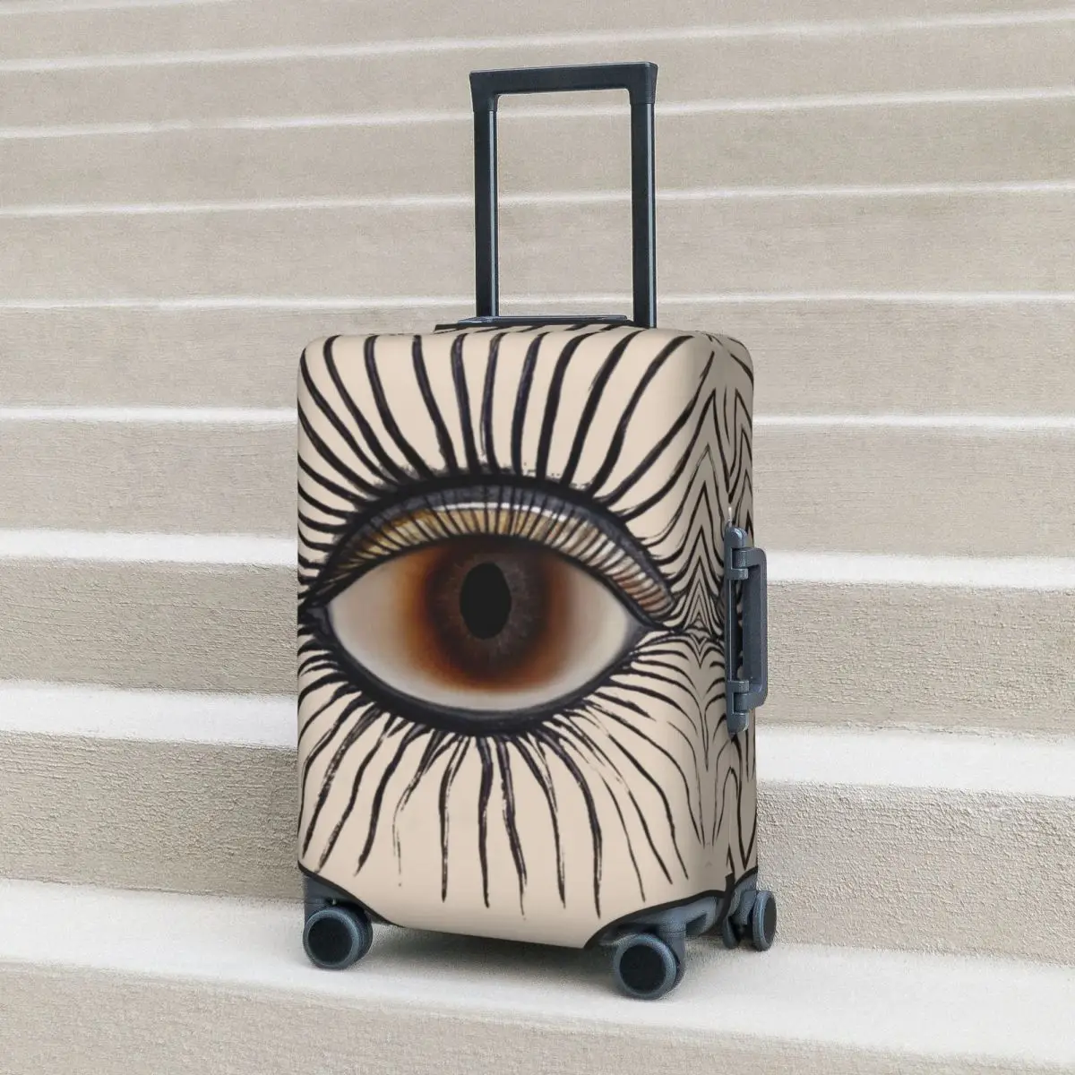 

Eye Illuminati Suitcase Cover Holiday New 3D Printing Fun Luggage Case Business Protector Travel Luggage Cover Dust Proof