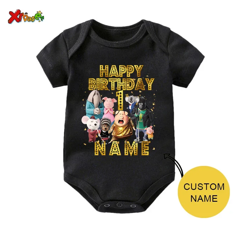 Family Matching Clothes Custom Name Black T Shirt for Family Matching Outfits Family Outfit Shirts Birthday Short Sleeve T-Shirt 2