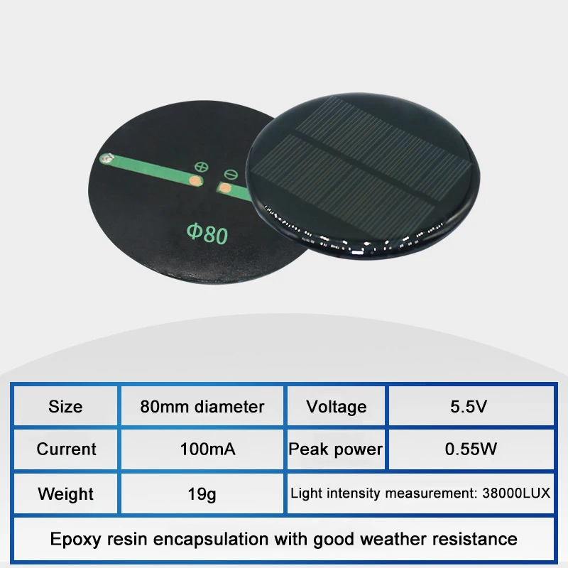 Monokristallines 12 V 8,5 W Solarmodul, Mini Solarbatterieladegerät Hocheffizientes Mono Solarmodule