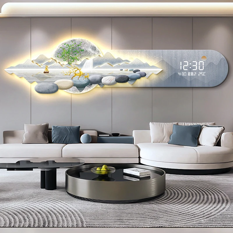 Modern Digital Wall Clock Minimalist Design Automatic Classic Wall Clock European Luxury Vintage Metal Horloge Household Goods