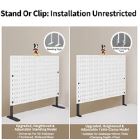 2-in-1 Desk Pegboard – Choose Stand or Clamp Mount, Reusable Organizer Stores Files, Stationery & Office Essentials 2