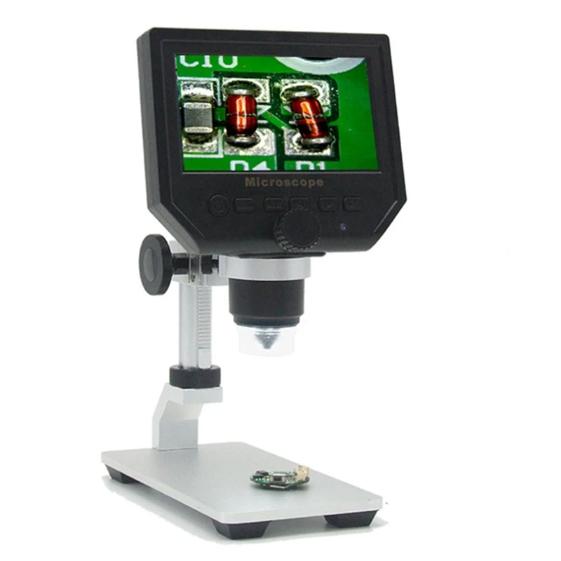 

1Set Metal Stand 4.3 Inches HD LCD Video Soldering/ Phone Repair Microscope 600 Magnification Plastic+Metal EU Plug